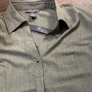 Olivia Mart Olive V-Neck Blouse